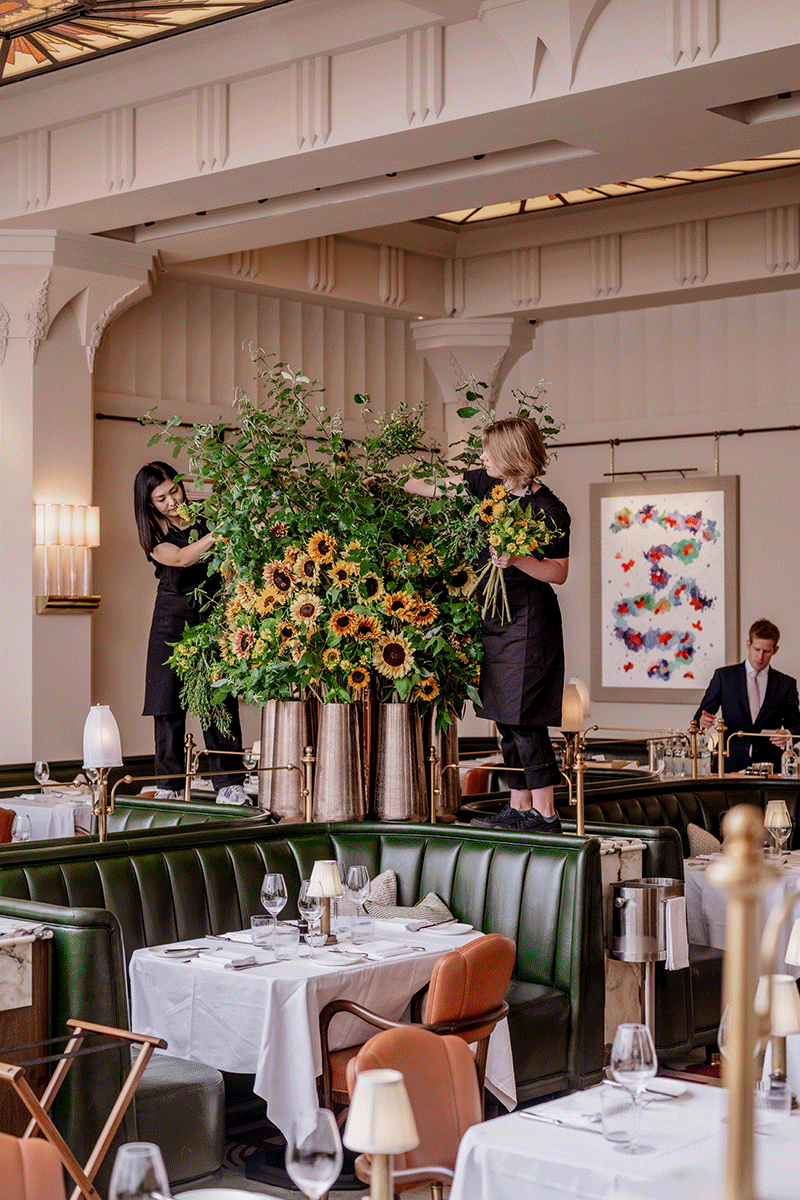 Carousel with images of dishes at Claridge's Restaurant